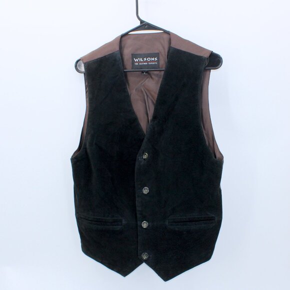 Wilsons Other - Wilsons 100% Leather Black Suede Vest